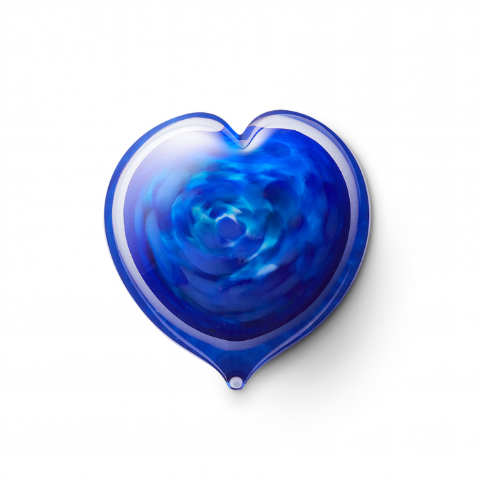 blauw hart urn
