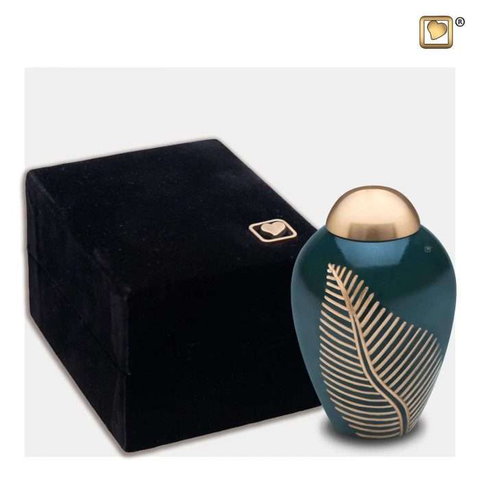 Classic Urn blauw met gouden gravering