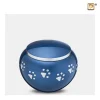 kat urn met pootjes blauw
